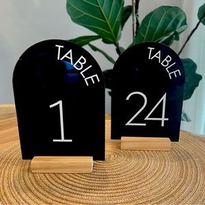 Set of Wedding Table Numbers 1-24
